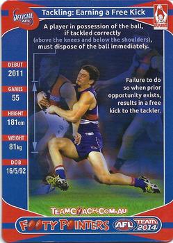 2014 Team Zone AFL Team - Footy Pointers #FP-18 Tom Liberatore Back